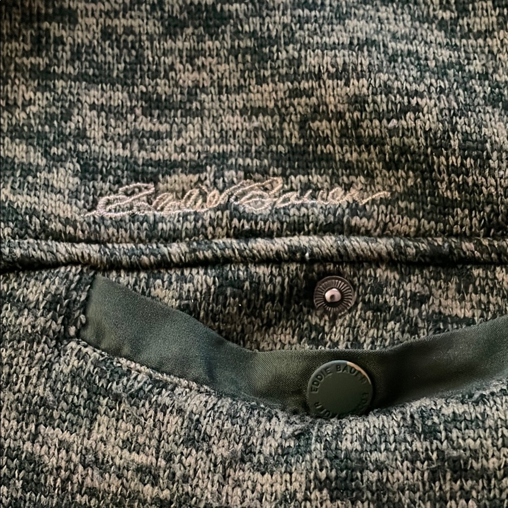 Eddie Bauer Men's Green 1/4 zip Sweater - Picture 4 of 8